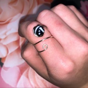 Adjustable wire wrapped ring (handmade)